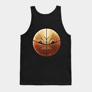 Angry Basketball With Face, Comic Tank Top